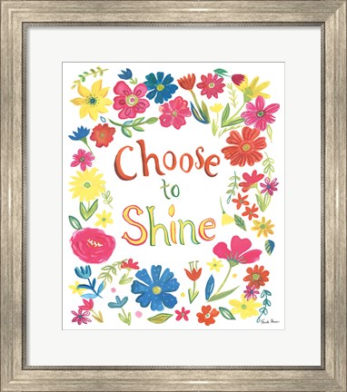 Framed Floral Quote IV Print