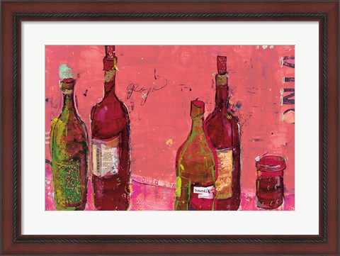 Framed Vino Coral Print