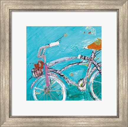 Framed Ride Blue Pink Print