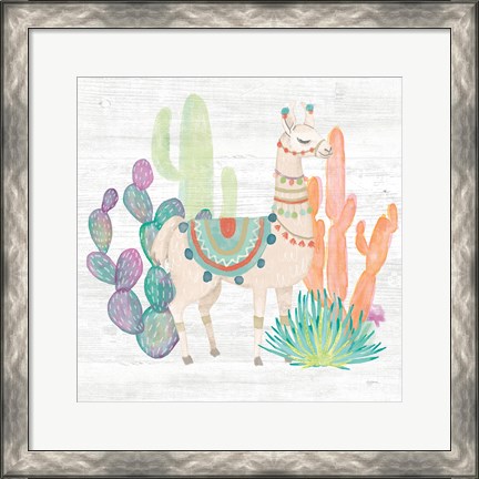 Framed Lovely Llamas II Print