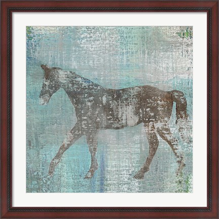 Framed Cheval I Flipped Brown Print