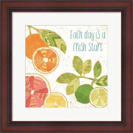 Framed Citrus Splash IV Print