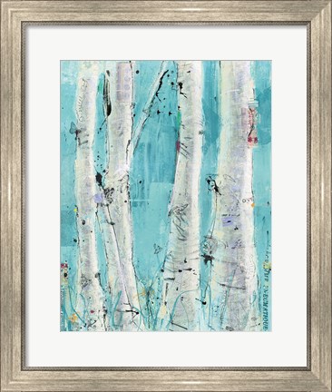 Framed Love Aqua Print