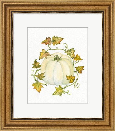 Framed Pumpkin and Vines III Print