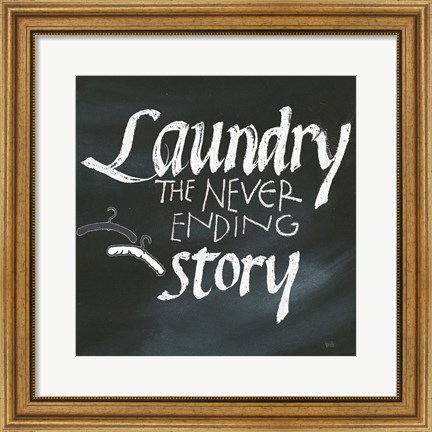 Framed Laundry Room II Print