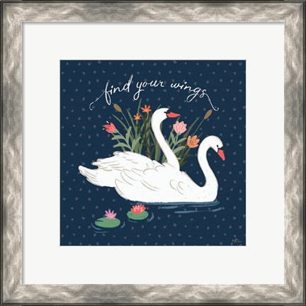 Framed Swan Lake II Print