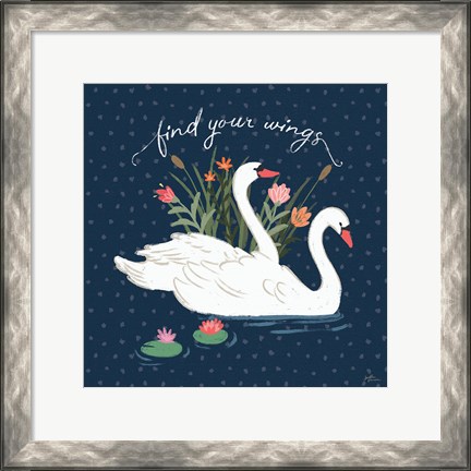 Framed Swan Lake II Print