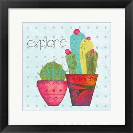 Framed Southwest Cactus I Print