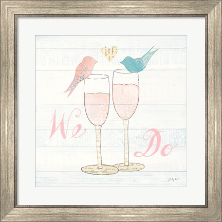 Framed Lovebirds IV Print