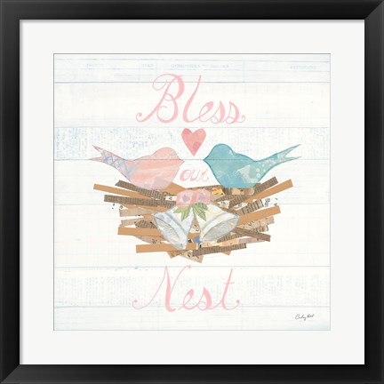 Framed Lovebirds III Print