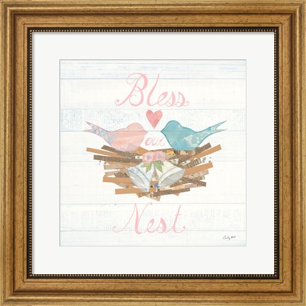 Framed Lovebirds III Print