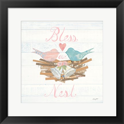 Framed Lovebirds III Print