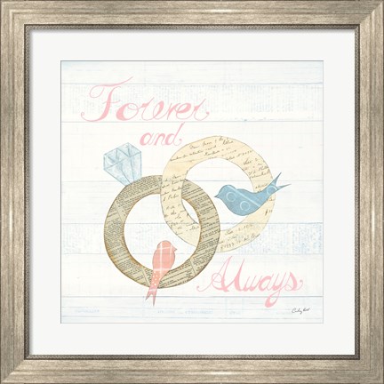 Framed Lovebirds II Print