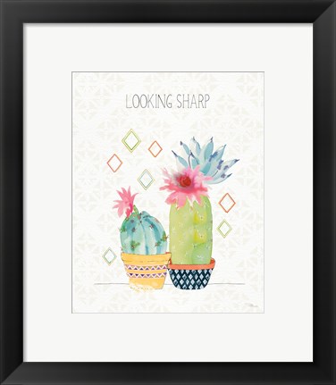 Framed Sweet Succulents III Print