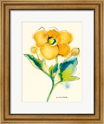 Framed Flores Rojas V Print