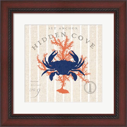 Framed Island Findings II Crab Print