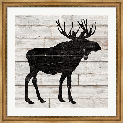 Framed Lake Lodge I Neutral no Words Print