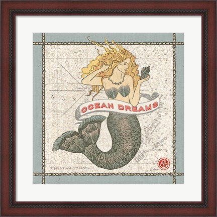 Framed Drift Away Mermaid Print