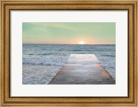 Framed Sunrise Dock Print