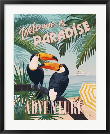 Framed Welcome to Paradise II Print