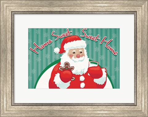 Framed Retro Christmas V Bright Print