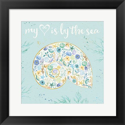 Framed Seaside Blossoms III Print