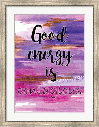 Framed Good Energy Print