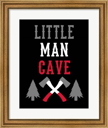 Framed Little Man Cave Lumberjack Print