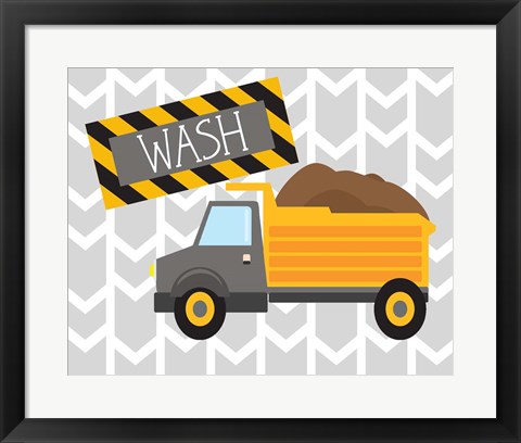 Framed Construction Wash Print