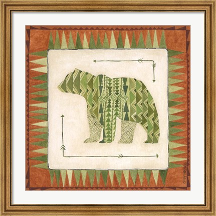 Framed Lodge Bear Print