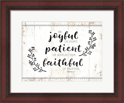 Framed Be Joyful Print