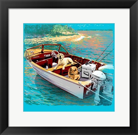 Framed Gone Fishing Print