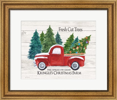 Framed Kringle&#39;s Christmas Farm Print