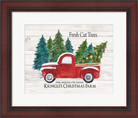 Framed Kringle&#39;s Christmas Farm Print