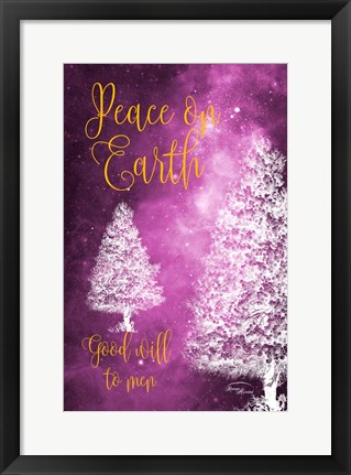 Framed Peace on Earth, Good Will to Men Print