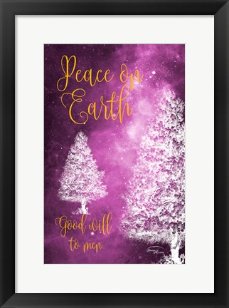 Framed Peace on Earth, Good Will to Men Print