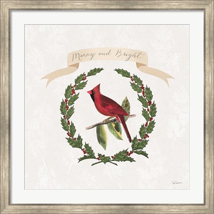 Framed Joyful Tidings VIII Print