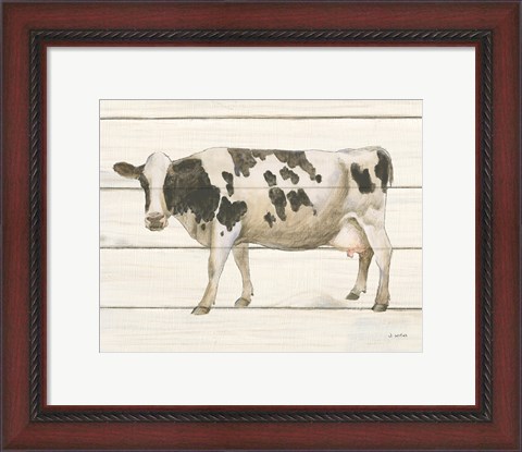 Framed Country Cow VI Print