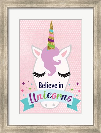 Framed Believe in Unicorns Print