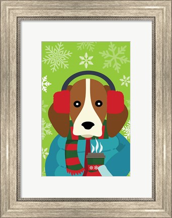 Framed Winter Pet II Print