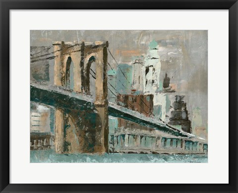 Framed Brooklyn Bridge Cityscape Print