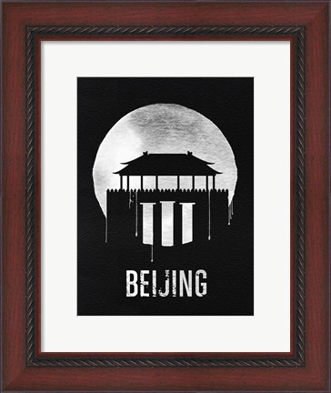 Framed Beijing Landmark Black Print