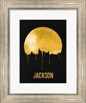 Framed Jackson Skyline Yellow Print