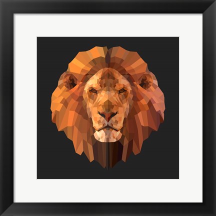 Framed Lion Print