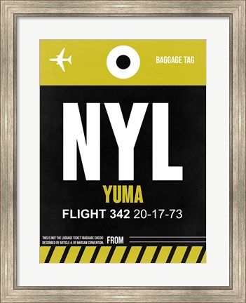 Framed NYL Yuma Luggage Tag II Print