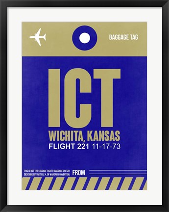 Framed ICT Wichita Luggage Tag II Print