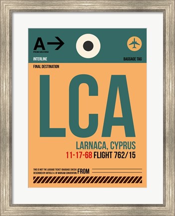 Framed LCA Cyprus Luggage Tag I Print