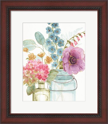 Framed Rainbow Seeds Flowers VIII Print