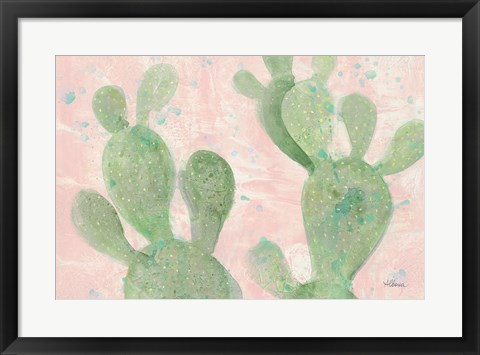 Framed Cactus Panel III Print