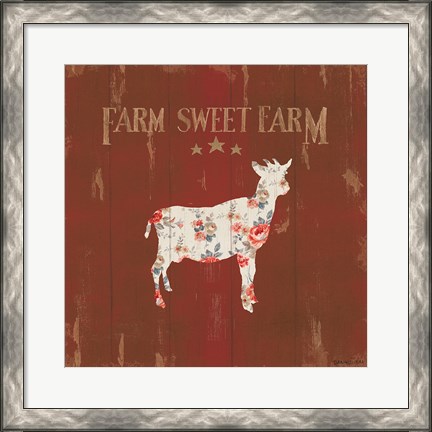 Framed Farm Patchwork XI Print